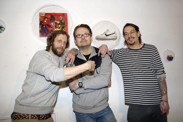 Oliver Korittke mit Niklas Beckert und Oliver Kircher