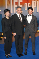 Ang Lee mit Gattin Jane und Sohn Mason