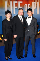 Ang Lee mit Gattin Jane und Sohn Mason