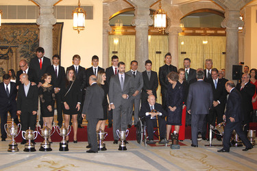 Letizia von Spanien, Felipe von Spanien, Sophia von Spanien und die Preisträger