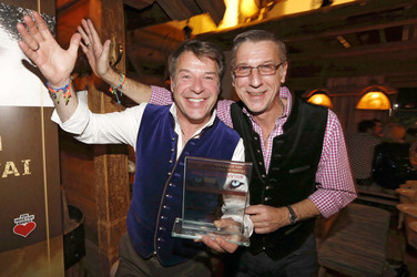 Patrick Lindner mit Lebensgefährte Peter Schäfer