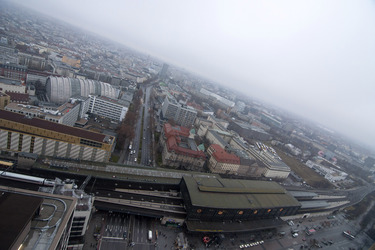 Blick aus der Präsidenten-Suite auf den Bahnhof Zoo