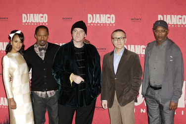 Kerry Washington, Jamie Foxx, Quentin Tarantino, Christoph Waltz, Samuel L. Jackson