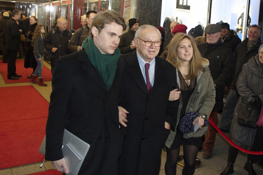 Hubert Burda mit seinen Kindern Jacob Burda und Elisabeth Burda