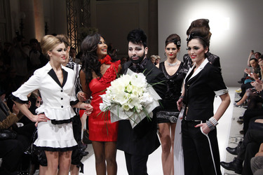 Harald Glööckler mit Model