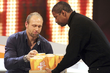 Denzel Washington mit Wettkandidat Robert Harting