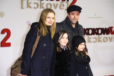 Anna Loos, Jan Josef Liefers mit ihren Toechtern Lilly und Lola