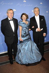 Jean-Claude Juncker, Stanislaw Tillich mit Ehefrau Veronika