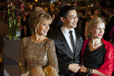 Jane Fonda, Philipp Rösler mit Ehefrau Wiebke