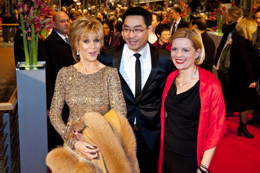 Jane Fonda, Philipp Rösler mit Ehefrau Wiebke