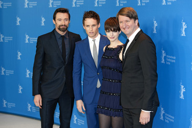 Hugh Jackman, Eddie Redmayne, Anne Hathaway, Tom Hooper