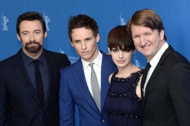 Hugh Jackman, Eddie Redmayne, Anne Hathaway, Tom Hooper