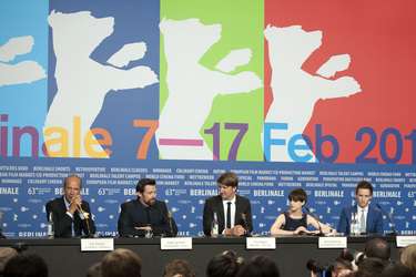 Eric Fellner, Hugh Jackman, Tom Hooper, Anne Hathaway, Eddie Redmayne