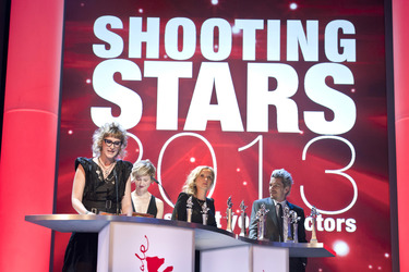 Dulie Delpy, Ethan Hawke mit Moderatoren