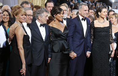 Kate Capshaw, Steven Spielberg, Robert De Niro mit Ehefrau Grace Hightower, Daniel Day-Lewis, Rebecca Miller