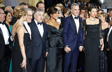 Kate Capshaw, Steven Spielberg, Robert De Niro mit Ehefrau Grace Hightower, Daniel Day-Lewis, Rebecca Miller