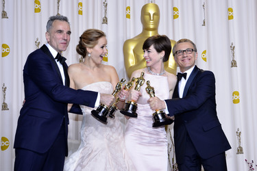 Daniel Day-Lewis, Jennifer Lawrence, Anne Hathaway, Christoph Waltz