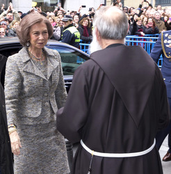 Sophia von Spanien besucht die Kirche Jesus de Medinaceli, Madrid