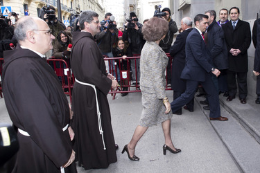 Sophia von Spanien besucht die Kirche Jesus de Medinaceli, Madrid