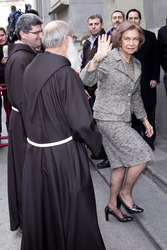 Sophia von Spanien besucht die Kirche Jesus de Medinaceli, Madrid