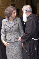 Sophia von Spanien besucht die Kirche Jesus de Medinaceli, Madrid