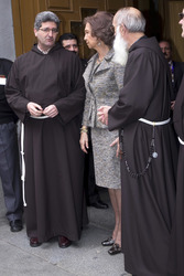 Sophia von Spanien besucht die Kirche Jesus de Medinaceli, Madrid