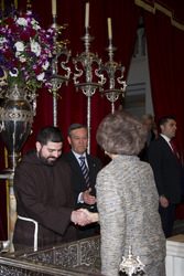 Sophia von Spanien besucht die Kirche Jesus de Medinaceli, Madrid