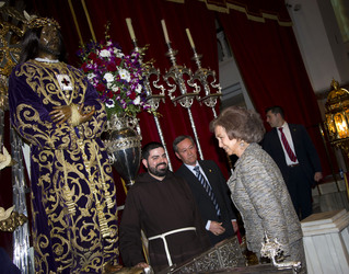 Sophia von Spanien besucht die Kirche Jesus de Medinaceli, Madrid