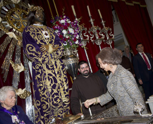 Sophia von Spanien besucht die Kirche Jesus de Medinaceli, Madrid