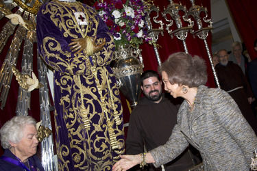 Sophia von Spanien besucht die Kirche Jesus de Medinaceli, Madrid