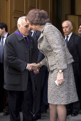 Sophia von Spanien besucht die Kirche Jesus de Medinaceli, Madrid