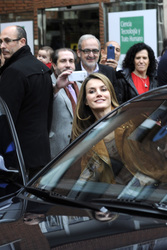 Die Königliche Familie besucht Juan Carlos im Krankenhaus, Madrid