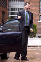 Felipe von Spanien beim Krankenhausbesuch, Madrid