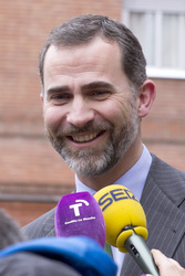Felipe von Spanien beim Krankenhausbesuch, Madrid