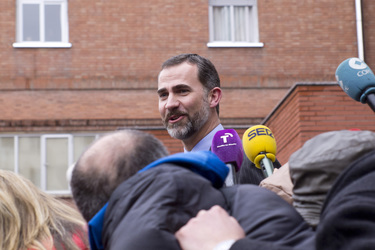 Felipe von Spanien beim Krankenhausbesuch, Madrid