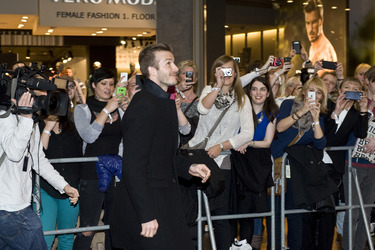 David Beckham bei H&M, Berlin