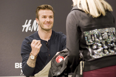 David Beckham bei H&M, Berlin