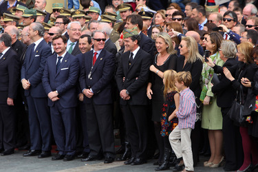 Antonio Banderas und Familie bei der Heilige Woche Prozssion, Malaga