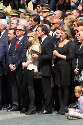 Antonio Banderas und Familie bei der Heilige Woche Prozssion, Malaga