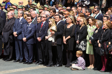 Antonio Banderas und Familie bei der Heilige Woche Prozssion, Malaga