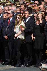 Antonio Banderas und Familie bei der Heilige Woche Prozssion, Malaga