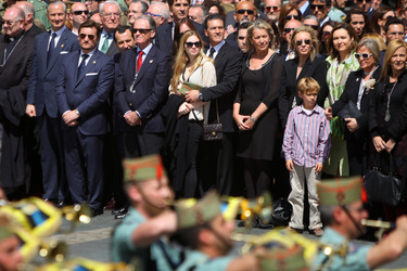 Antonio Banderas und Familie bei der Heilige Woche Prozssion, Malaga