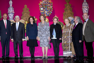 Königin Sophia be der'Great Masters of Folk Art in Latin America' Ausstellung, Madrid