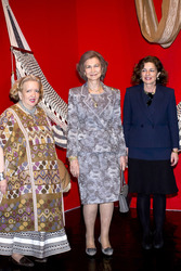 Königin Sophia be der'Great Masters of Folk Art in Latin America' Ausstellung, Madrid