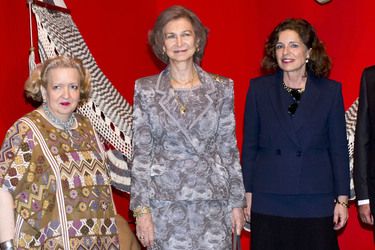 Königin Sophia be der'Great Masters of Folk Art in Latin America' Ausstellung, Madrid