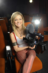 Linda Hesse beim Videodreh im Filmpark Babelsberg, Potsdam