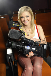 Linda Hesse beim Videodreh im Filmpark Babelsberg, Potsdam