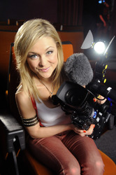 Linda Hesse beim Videodreh im Filmpark Babelsberg, Potsdam