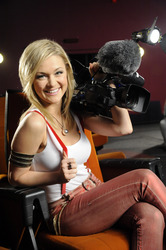 Linda Hesse beim Videodreh im Filmpark Babelsberg, Potsdam