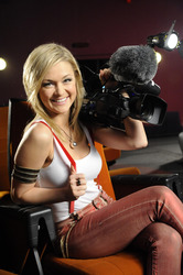 Linda Hesse beim Videodreh im Filmpark Babelsberg, Potsdam